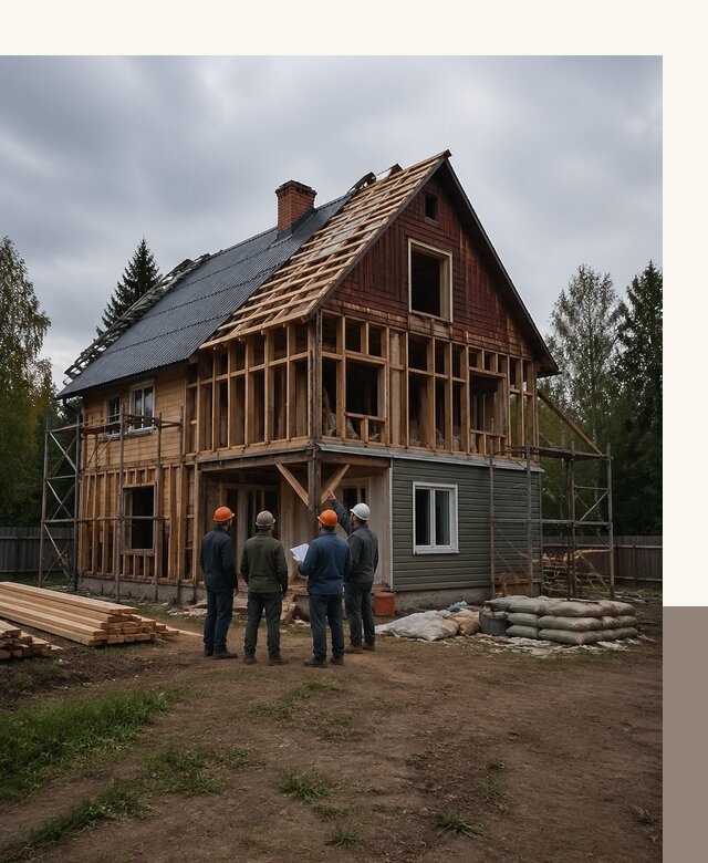 Реконструкция дачного дома в Сегеже под ключ с проектом